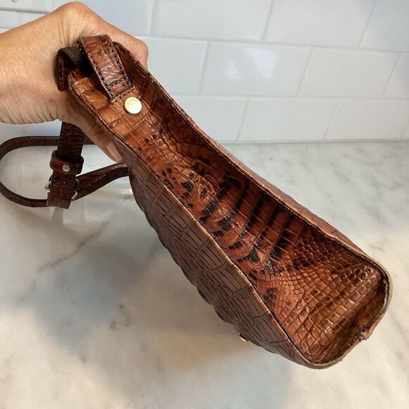 Brahmin Remy Pecan Croc Embossed Crossbody Bag - Picture 7 of 13